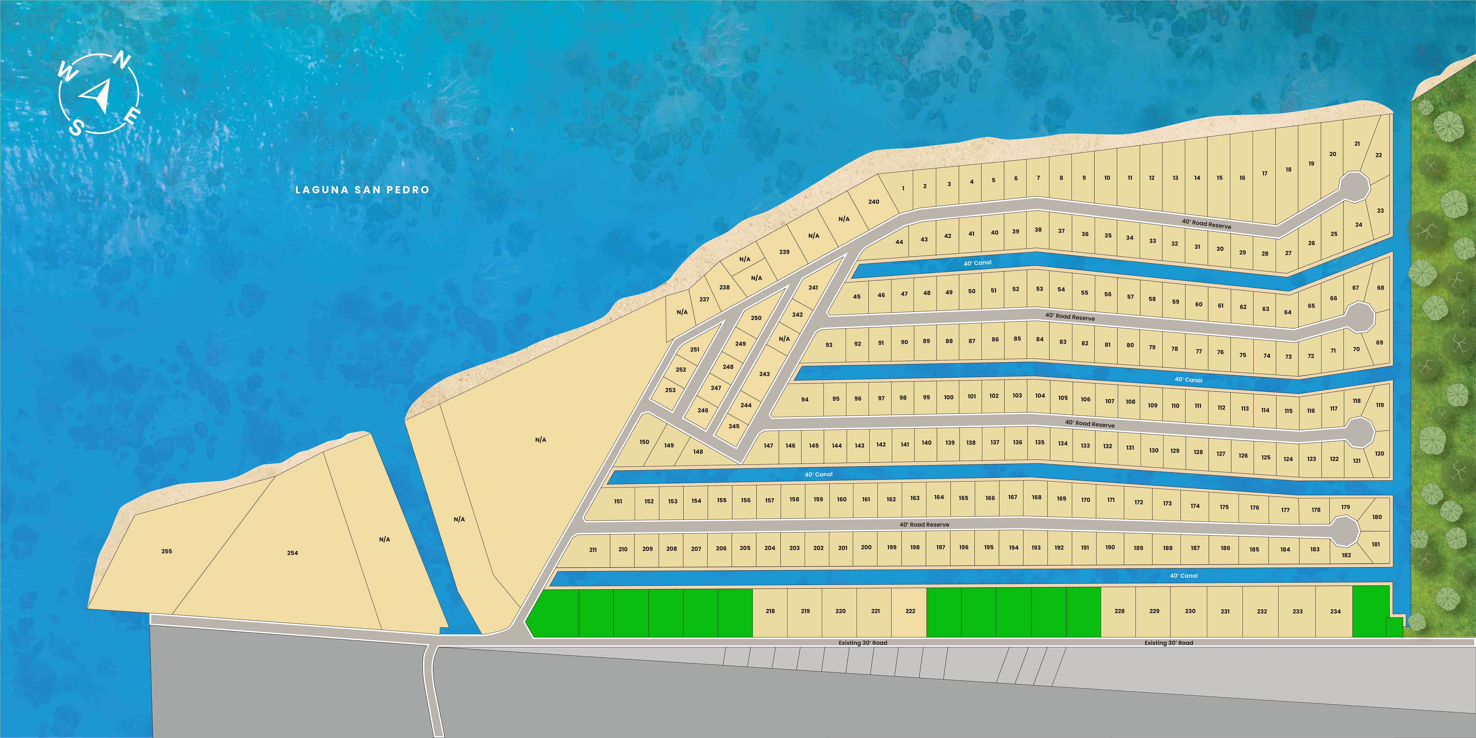 Laguna Bay master plan, Ambergris Caye Belize